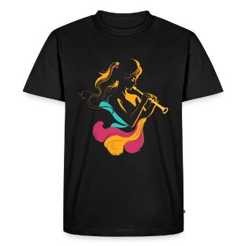 Flûtiste - T-shirt Premium bio Homme - noir - Devant - Nico (187cm)