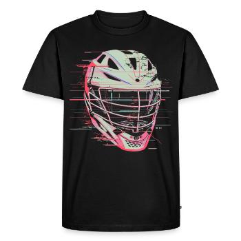 Lacrosse Helmet Graphic - Men's Premium Organic T-Shirt - black - Front - Nico (187cm)