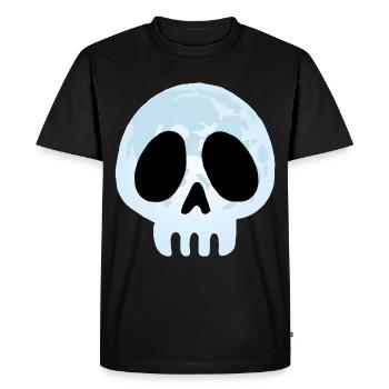 Crâne de la lune - T-shirt Premium bio Homme - noir - Devant - Nico (187cm)