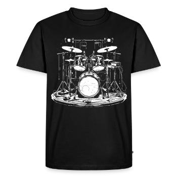 Percussion - Men's Premium Organic T-Shirt - black - Front - Nico (187cm)