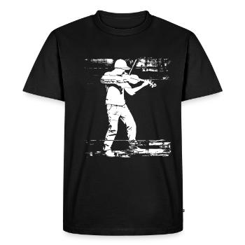 Croquis de violoniste - T-shirt Premium bio Homme - noir - Devant - Nico (187cm)