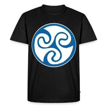 Symbole celte bleu - T-shirt Premium bio Homme - noir - Devant - Nico (187cm)