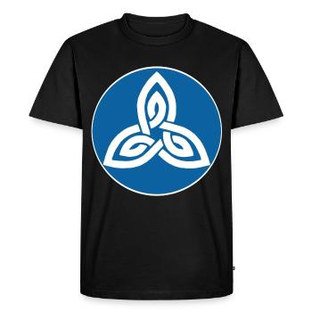 Fleur celte bleu - T-shirt Premium bio Homme - noir - Devant - Nico (187cm)