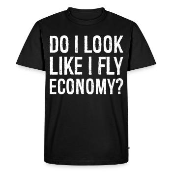 do I look like I fly economy - Men's Premium Organic T-Shirt - black - Front - Nico (187cm)