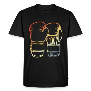 Vintage Boxing Gloves - Men's Premium Organic T-Shirt - black - Front - Nico (187cm)