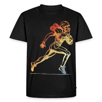 American Football Woman - Men's Premium Organic T-Shirt - black - Front - Nico (187cm)