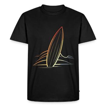 Planche de surf - T-shirt Premium bio Homme - noir - Devant - Nico (187cm)