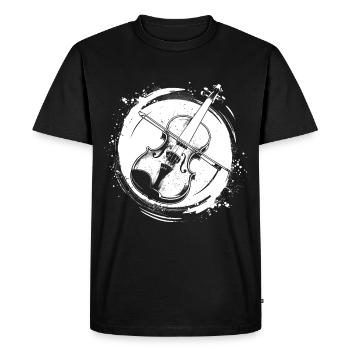Violin - Men's Premium Organic T-Shirt - black - Front - Nico (187cm)