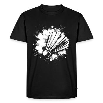 Badminton Street Art - T-shirt Premium bio Homme - noir - Devant - Nico (187cm)