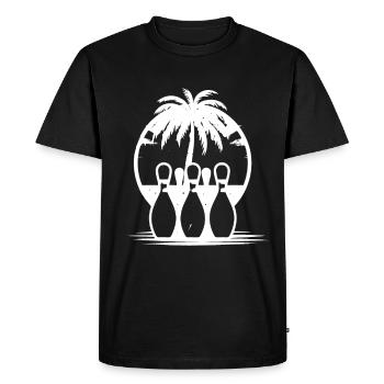 Graphiques de bowling - T-shirt Premium bio Homme - noir - Devant - Nico (187cm)