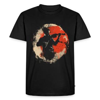 Violin Player Graphics - Men's Premium Organic T-Shirt - black - Front - Nico (187cm)
