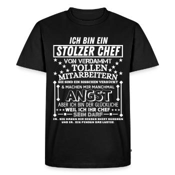 Fier patron drôle cadeau pour le bureau du directeur - T-shirt Premium bio Homme - noir - Devant - Nico (187cm)