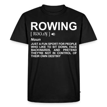 Rowing Dictionary - Men's Premium Organic T-Shirt - black - Front - Nico (187cm)