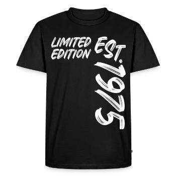 Limited Edition Est. 1975 - Men's Premium Organic T-Shirt - black - Front - Nico (187cm)