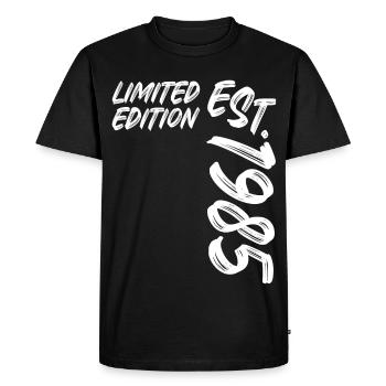 Limited Edition Est. 1985 - Men's Premium Organic T-Shirt - black - Front - Nico (187cm)