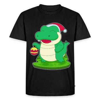 Bal de Noël des Crocodiles - T-shirt Premium bio Homme - noir - Devant - Nico (187cm)