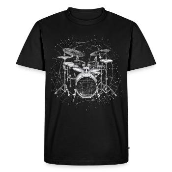 Croquis de tambour - T-shirt Premium bio Homme - noir - Devant - Nico (187cm)