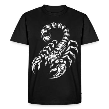 Scorpion tribal - T-shirt Premium bio Homme - noir - Devant - Nico (187cm)