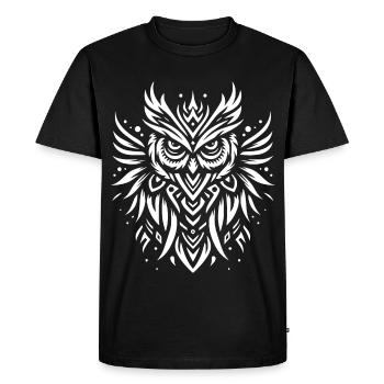 Grand-duc d'Amérique tribal - T-shirt Premium bio Homme - noir - Devant - Nico (187cm)