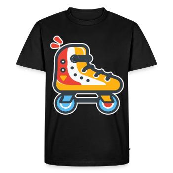 Roller Skates Cartoon Look - Men's Premium Organic T-Shirt - black - Front - Nico (187cm)