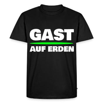 Gast auf Erden Christlich Glaube Jesus - Männer Premium Bio T-Shirt - Schwarz - Vorne - Nico (187cm)