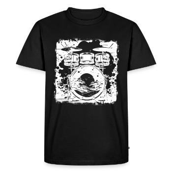 Croquis de tambour - T-shirt Premium bio Homme - noir - Devant - Nico (187cm)