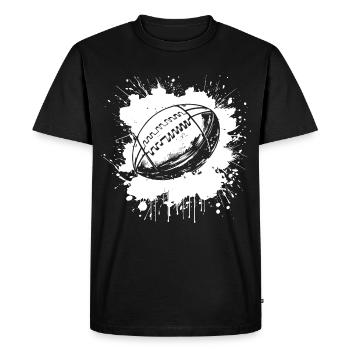 Ballon de football Street Art - T-shirt Premium bio Homme - noir - Devant - Nico (187cm)