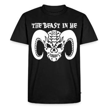 La bête en moi - T-shirt Premium bio Homme - noir - Devant - Nico (187cm)