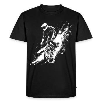 Cyclistes de VTT - T-shirt Premium bio Homme - noir - Devant - Nico (187cm)