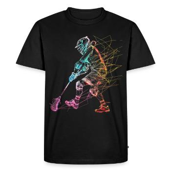 Croquis du joueur de crosse - T-shirt Premium bio Homme - noir - Devant - Nico (187cm)