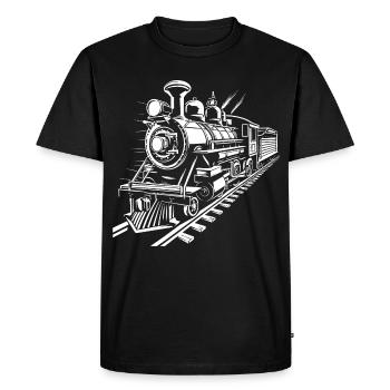 Graphique ferroviaire - T-shirt Premium bio Homme - noir - Devant - Nico (187cm)
