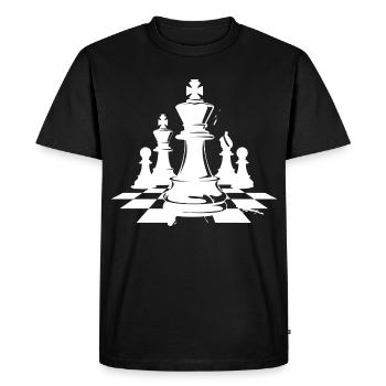 Chess Pieces Drawing - Men's Premium Organic T-Shirt - black - Front - Nico (187cm)