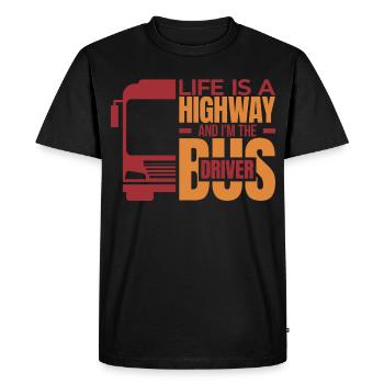 Profound Bus Driver Saying - Men's Premium Organic T-Shirt - black - Front - Nico (187cm)