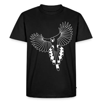 The flight of the white bird - Men's Premium Organic T-Shirt - black - Front - Nico (187cm)