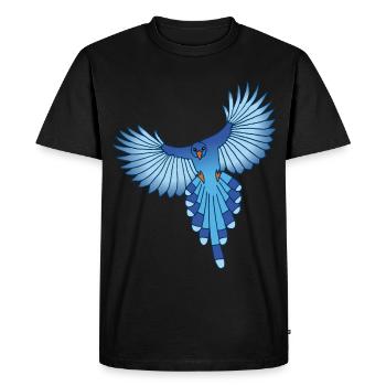 The Flight of the Blue Bird - Men's Premium Organic T-Shirt - black - Front - Nico (187cm)