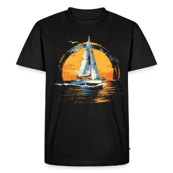 Sail - Men's Premium Organic T-Shirt - black - Front - Nico (187cm)