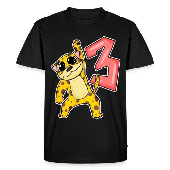 Three 3 - Number 3 - Number 3 Birthday - Men's Premium Organic T-Shirt - black - Front - Nico (187cm)