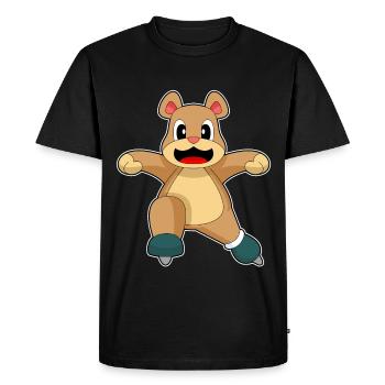 Bear Skating Skates - Men's Premium Organic T-Shirt - black - Front - Nico (187cm)