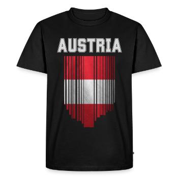 Drapeau de l’Autriche, fierté autrichienne - T-shirt Premium bio Homme - noir - Devant - Nico (187cm)