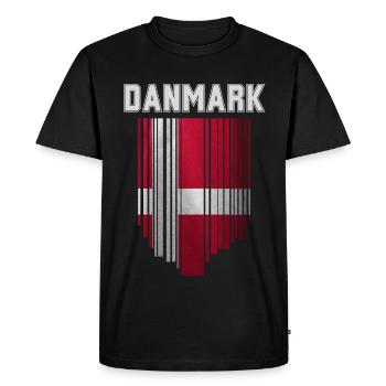 Drapeau du Danemark, fierté danoise - T-shirt Premium bio Homme - noir - Devant - Nico (187cm)