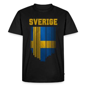 Drapeau de la Suède, fierté suédoise - T-shirt Premium bio Homme - noir - Devant - Nico (187cm)