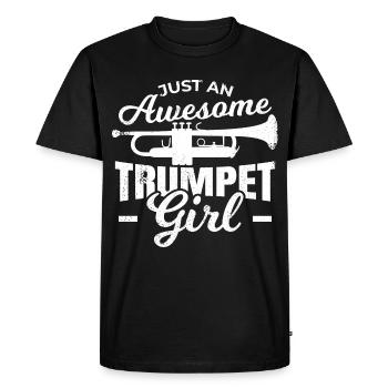 Trompettes Filles - T-shirt Premium bio Homme - noir - Devant - Nico (187cm)