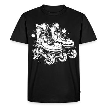 Roller Skates Sketch - Men's Premium Organic T-Shirt - black - Front - Nico (187cm)