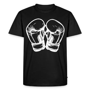 Kickboxing Gloves Drawing - Men's Premium Organic T-Shirt - black - Front - Nico (187cm)