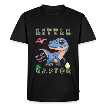 Dinosaure préhistorique Carnivore Rapace Crétacé - T-shirt Premium bio Homme - noir - Devant - Nico (187cm)