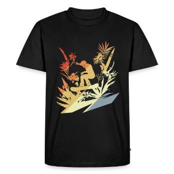 Snowboard rétro - T-shirt Premium bio Homme - noir - Devant - Nico (187cm)