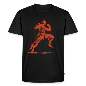 Kickboxeur à l’ancienne - T-shirt Premium bio Homme - noir - Devant - Nico (187cm)