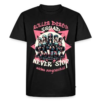 Roller Derby Squad - Men's Premium Organic T-Shirt - black - Front - Nico (187cm)
