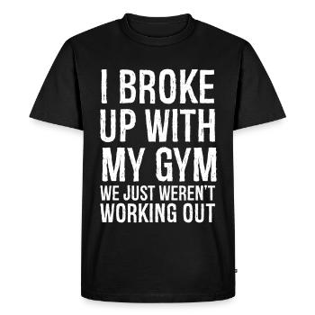 J’ai rompu avec ma salle de sport, nous ne nous entraînions tout simplement pas - T-shirt Premium bio Homme - noir - Devant - Nico (187cm)