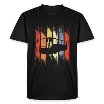 Retro Bus - Men's Premium Organic T-Shirt - black - Front - Nico (187cm)